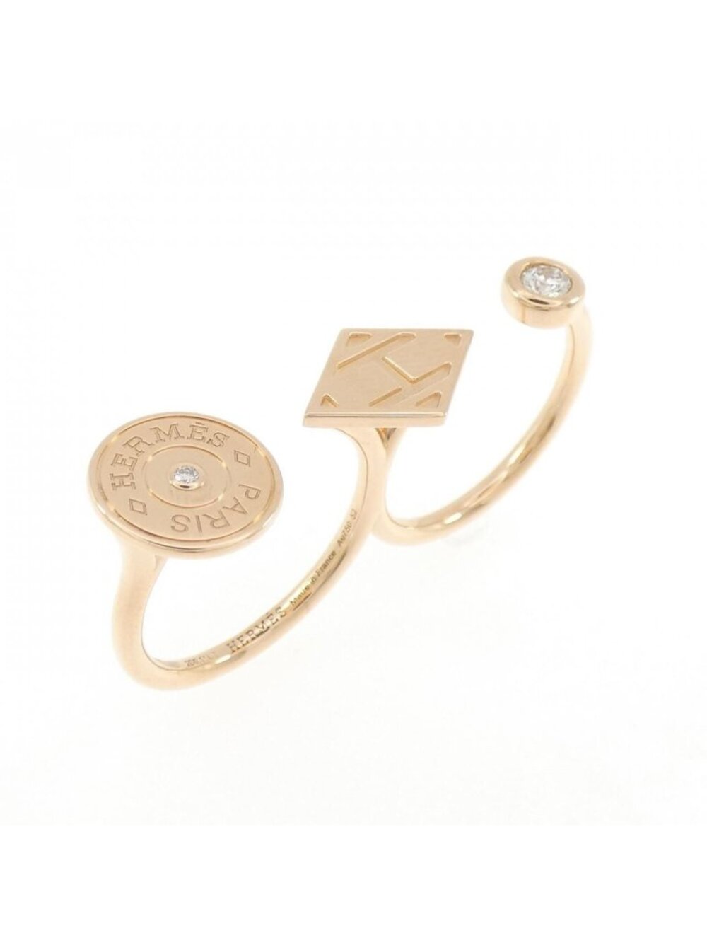 Hermes Diamond Ring Gold
